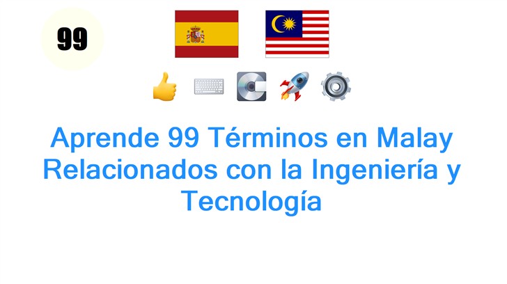 Aprende 99 Términos en Malay Relacionados con la Ingeniería y Tecnología